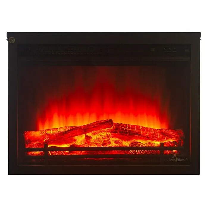 Livn Elektrische haard Lugano - Zwart, 2.000 W, 19 x 60 x 43,4 cm