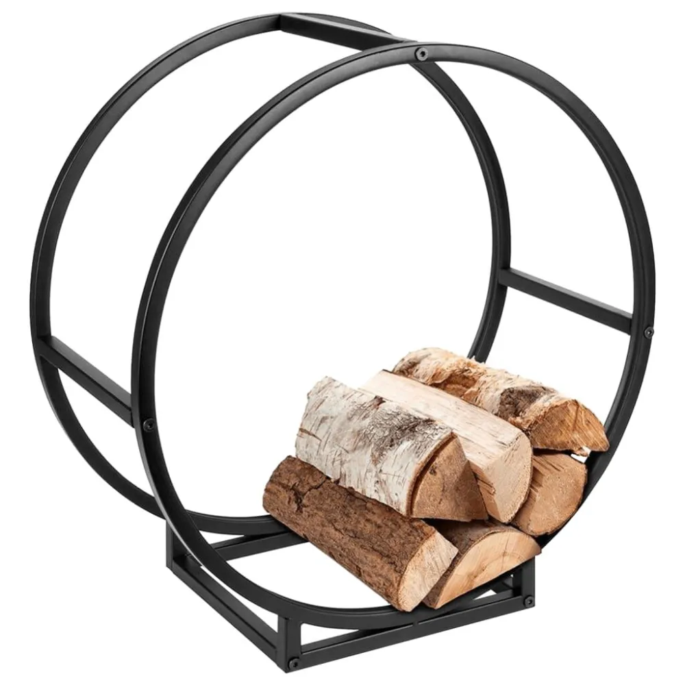 ProGarden Haardhoutrek rond 50x25x51,5 cm zwart