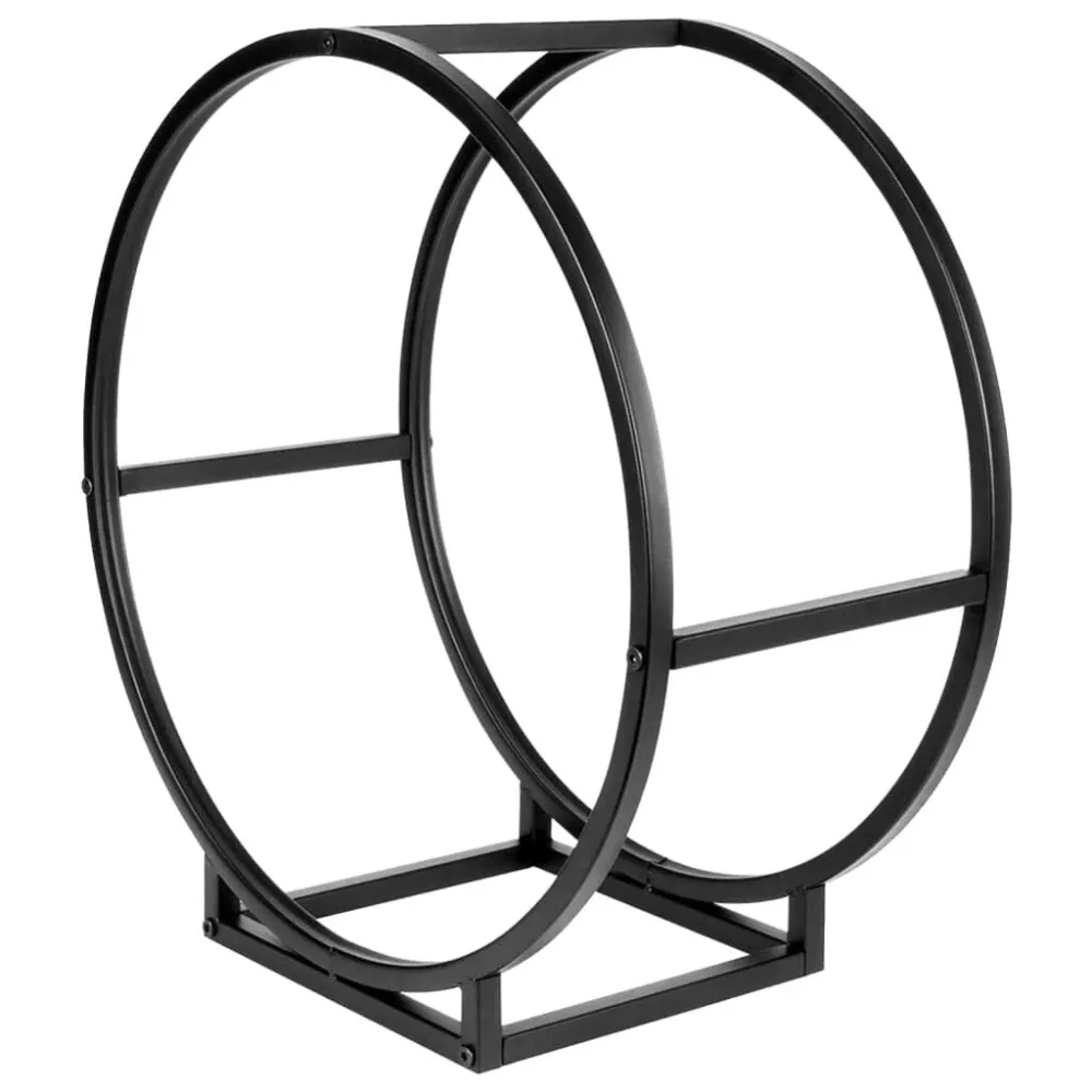 ProGarden Haardhoutrek rond 50x25x51,5 cm zwart