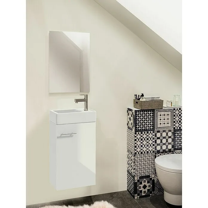 Allibert Fonteinset Mike Pack - 22 x 40 x 68 cm, Glanzend wit