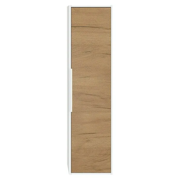 Allibert Hoge kast Border - 37 x 40 x 156 cm, Eik Halifax Natural/Wit Alpen