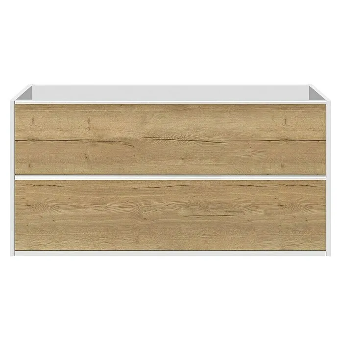 Allibert Wastafelonderkast Border - l x b x h: 46 x 120 x 55 cm, Eik Halifax Natural/Wit Alpen