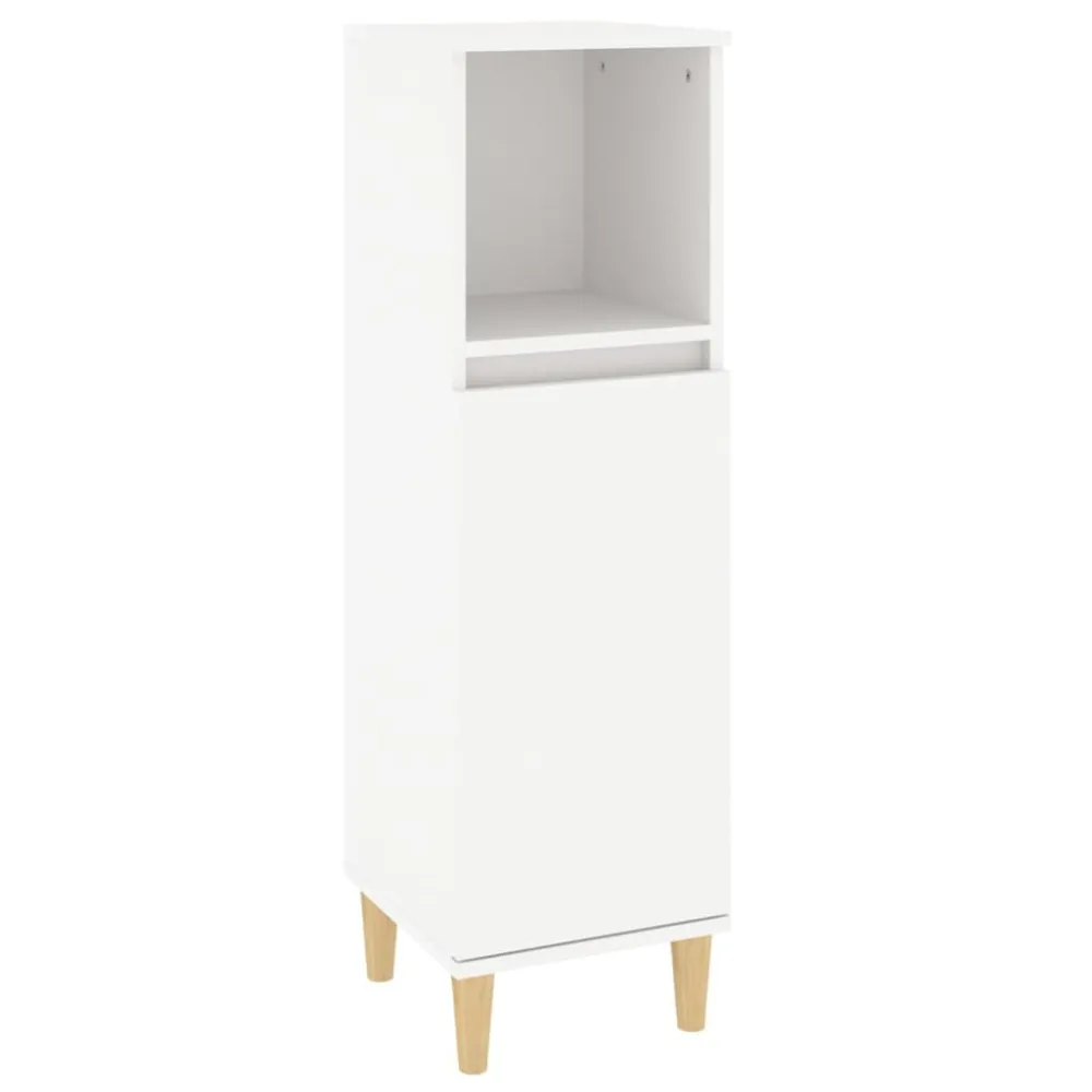 Badkamerkast 30x30x100 cm bewerkt hout grijs sonoma eikenkleur