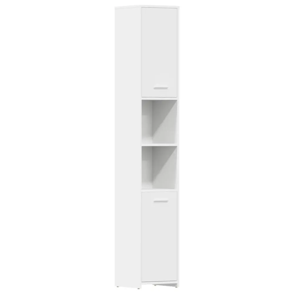 Badkamerkast 30x30x183,5 cm bewerkt hout grijs sonoma eiken