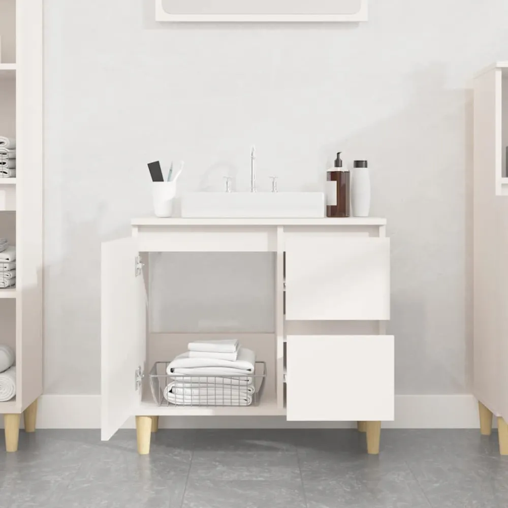 Badkamerkast 65x33x60 cm bewerkt hout grijs sonoma eikenkleurig