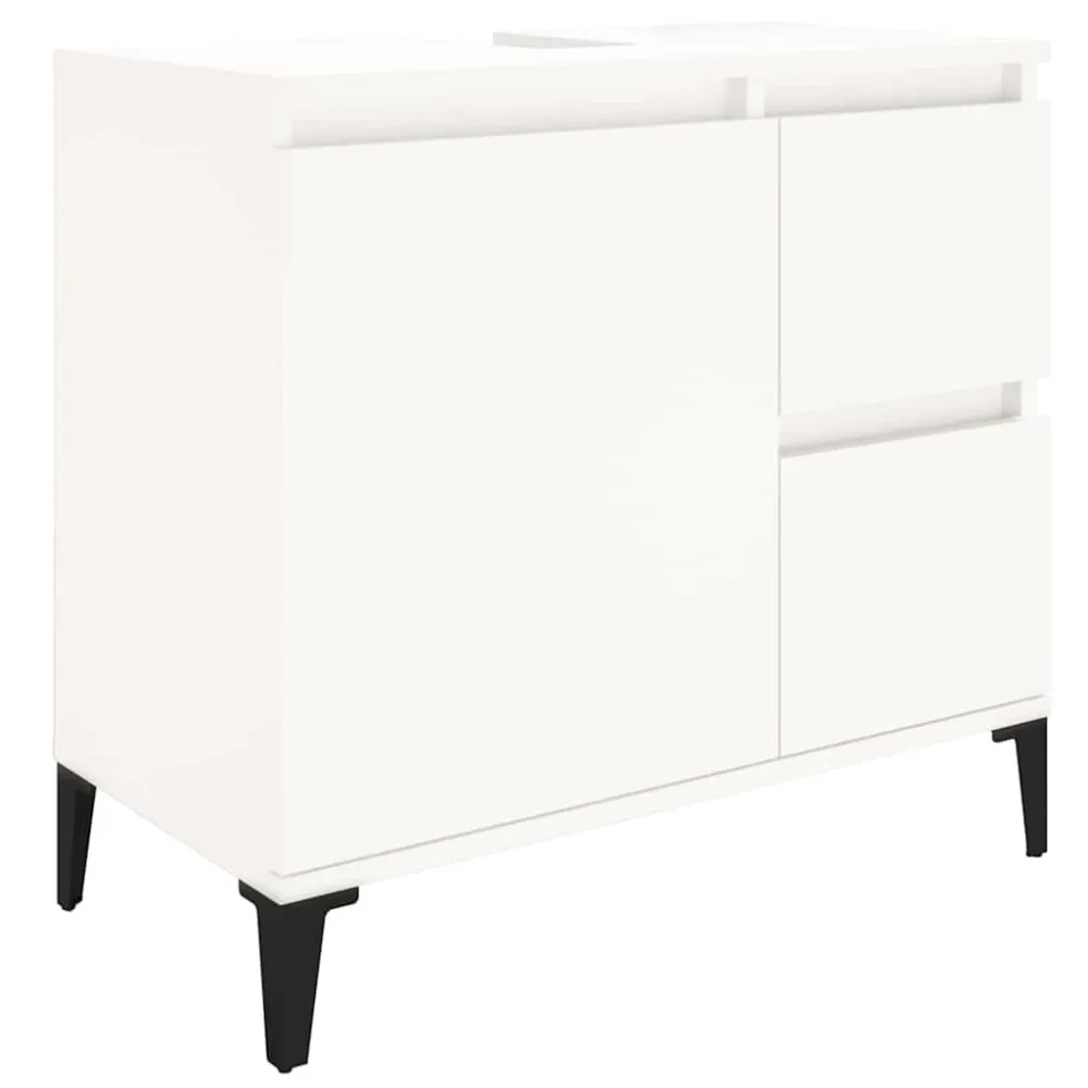 Badkamerkast 65x33x60 cm bewerkt hout grijs sonoma eikenkleurig