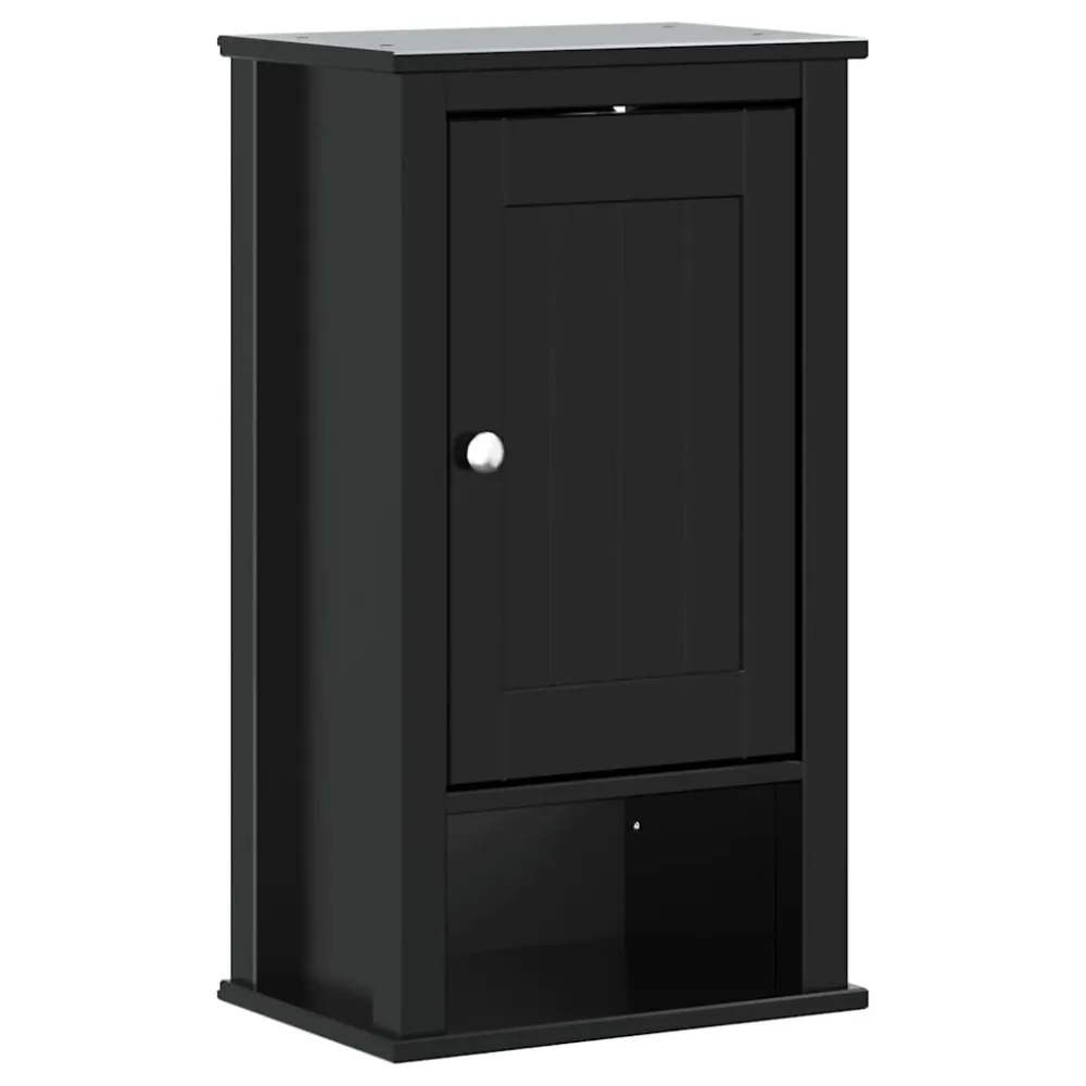 Badkamerkast BERG 40x27x71,5 cm massief grenenhout zwart