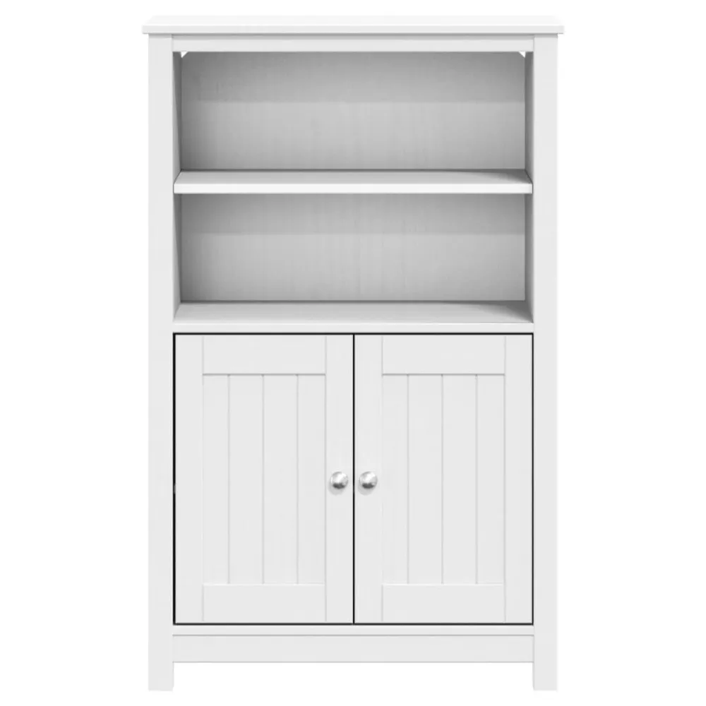 Badkamerkast BERG 69,5x34x110 cm massief grenenhout wit
