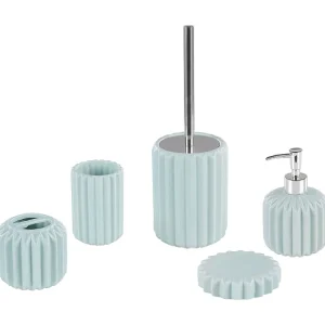 Badkamerset set van 5 keramiek blauw GORBEA