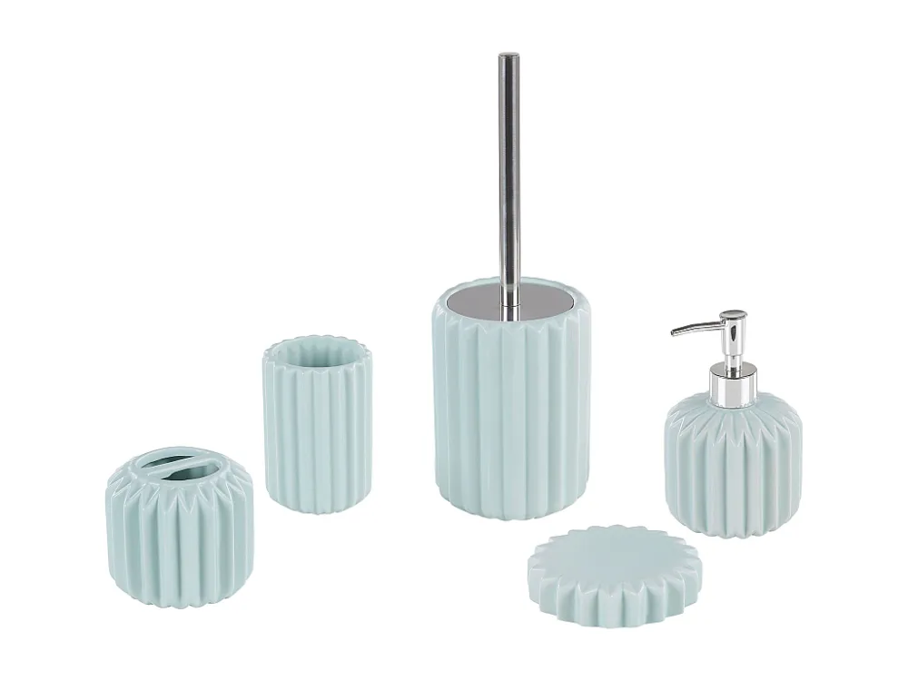 Badkamerset set van 5 keramiek blauw GORBEA