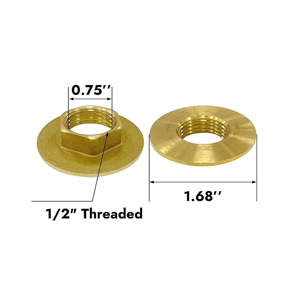 Borgmoeren om kraan vast te installeren 1/2 inch messing voor installatieset van kraan badkamer pop-up borgmoeren 2 stuks