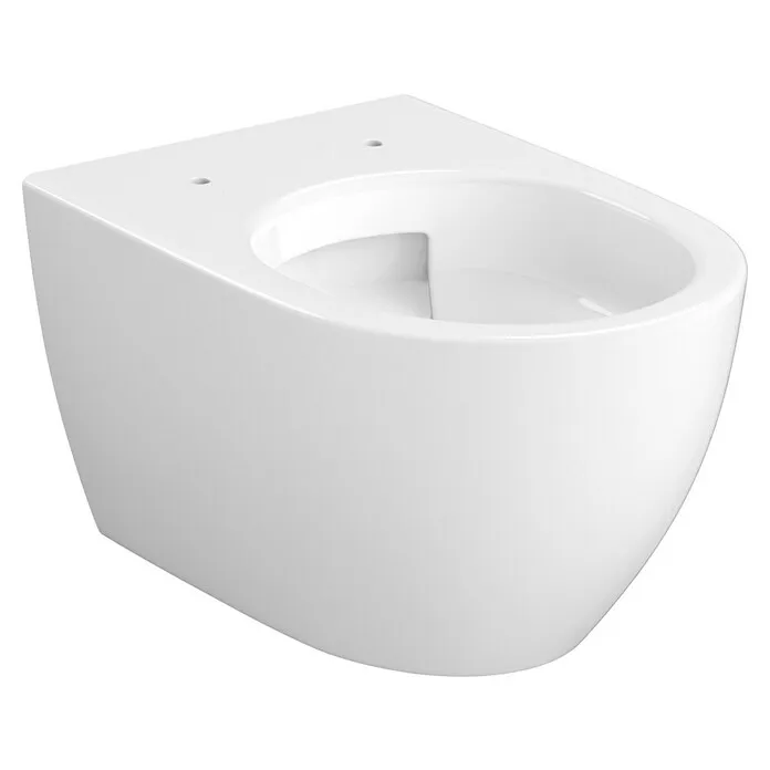 Camargue San Francisco Hangend toiletset - Zonder spoelrand, Voorzien van standaardglazuur, Spoelvorm: Diep, Uitlaat toile...