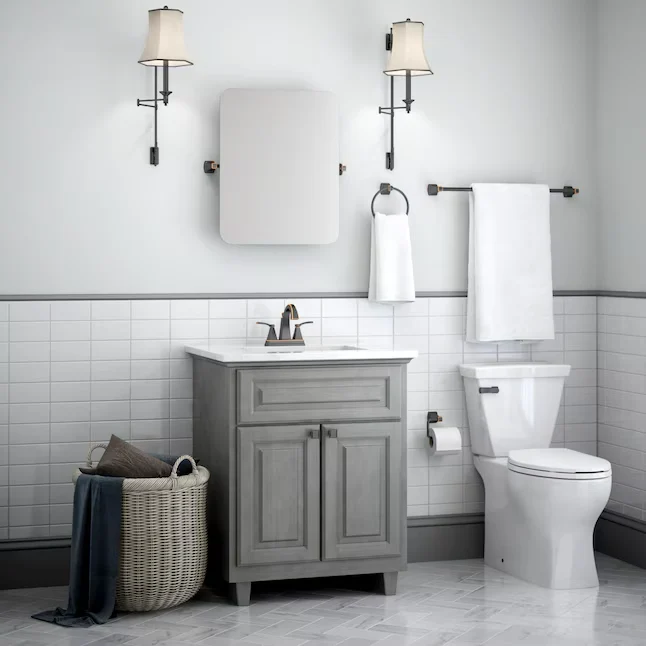 Delta 3-Piece Flynn Oil Rubbed Bronskleurig Decorative Bathroom Hardware Set Towel Bar,Toilet Paper Holder and Towel Ring