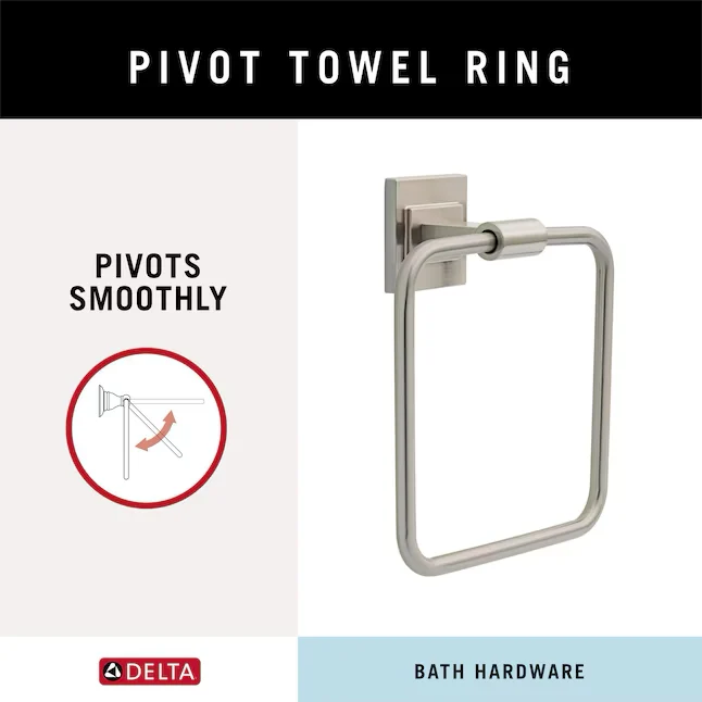 Delta 3-Piece Mclaren Spotshield Satijnachtig Nickel Decorative Bathroom Hardware Set Towel Bar,Toilet Paper Holder and To...