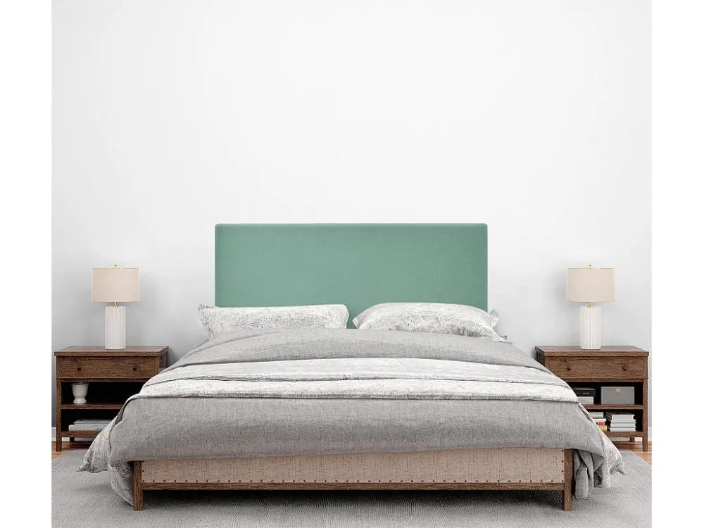 DHOME Hoofdeinde 95x50cm gladde aqualine stof bedden 90 - Aquagroen