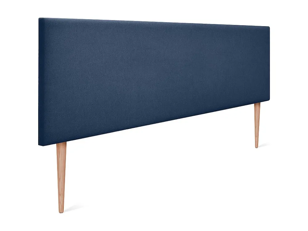 DHOME Hoofdeinde glad aqualine stof 135x105cm met bedpoten 120/135 - Blauw