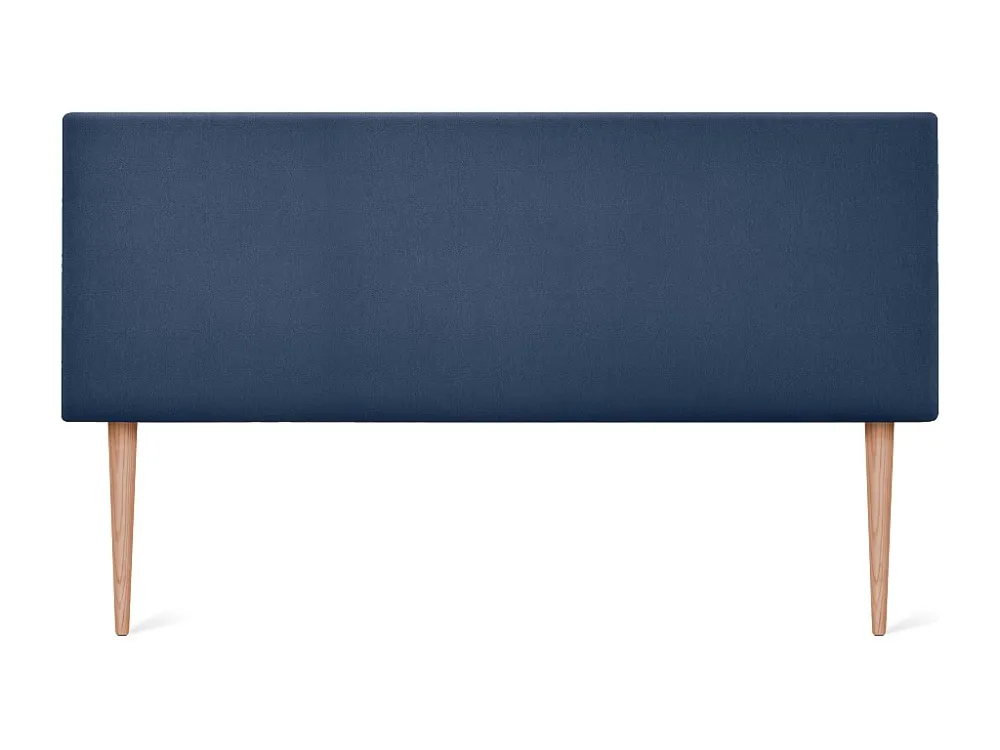 DHOME Hoofdeinde glad aqualine stof 135x105cm met bedpoten 120/135 - Blauw