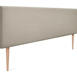 DHOME Hoofdeinde glad aqualine stof 150x105cm met bedpoten 150 - Ecru