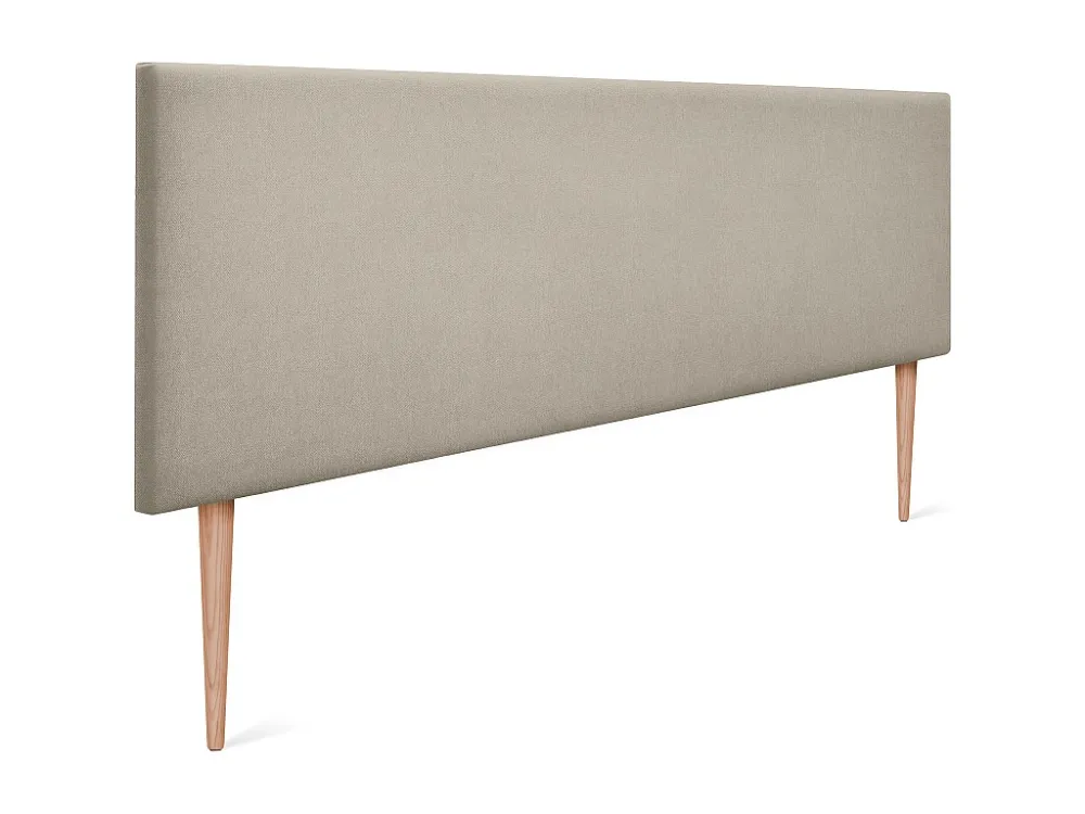 DHOME Hoofdeinde glad aqualine stof 150x105cm met bedpoten 150 - Ecru