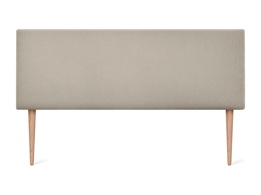 DHOME Hoofdeinde glad aqualine stof 150x105cm met bedpoten 150 - Ecru
