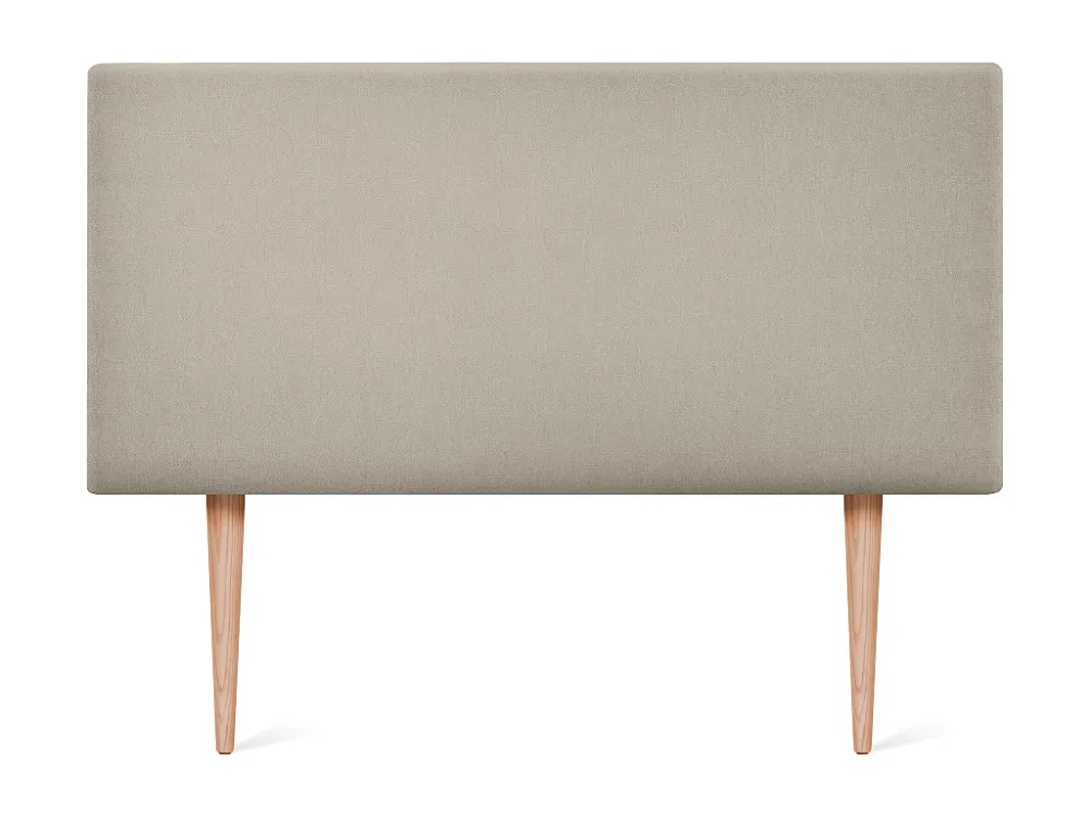 DHOME Hoofdeinde glad aqualine stof 95x105cm met bedpoten 90 - Natuurtint