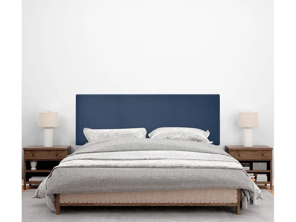 DHOME Hoofdeinde gladde aqualine stof 135x50cm bedden 120/135 - Blauw