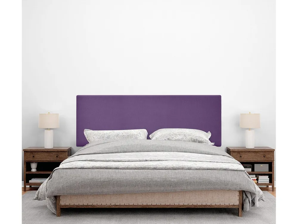 DHOME Hoofdeinde gladde aqualine stof 160x50cm voor 150/160 bedden - Lila