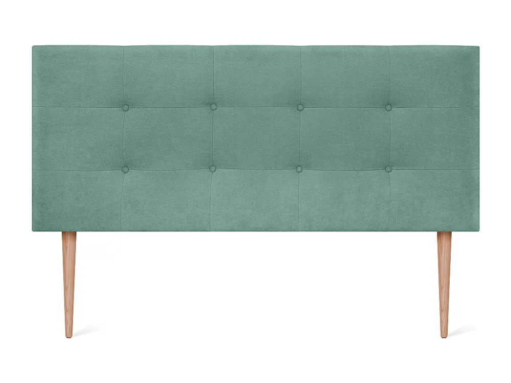 DHOME Hoofdeinde van Stof Aqualine Gecapitonneerd 160x115cm met Poten Bedden 150/160 - Aqua Groen