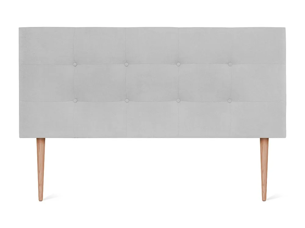 DHOME Hoofdeinde van Stof Aqualine Gecapitonneerd 160x115cm met Poten Bedden 150/160 - Parel Grijs