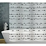 Diaqua Peva douchegordijn - b x h: 180 x 200 cm, Wit/Zwart