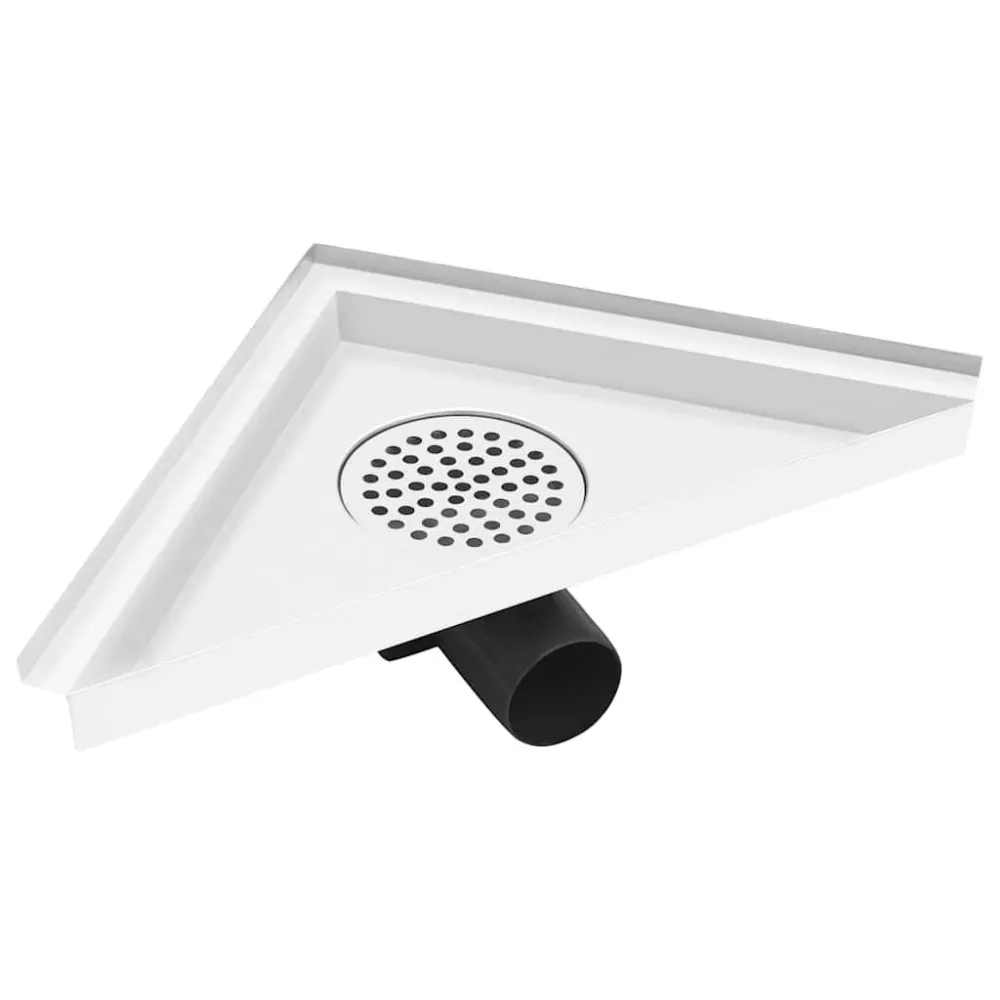 Doucheafvoer met 2--1 deksel 25x25 cm roestvrij staal