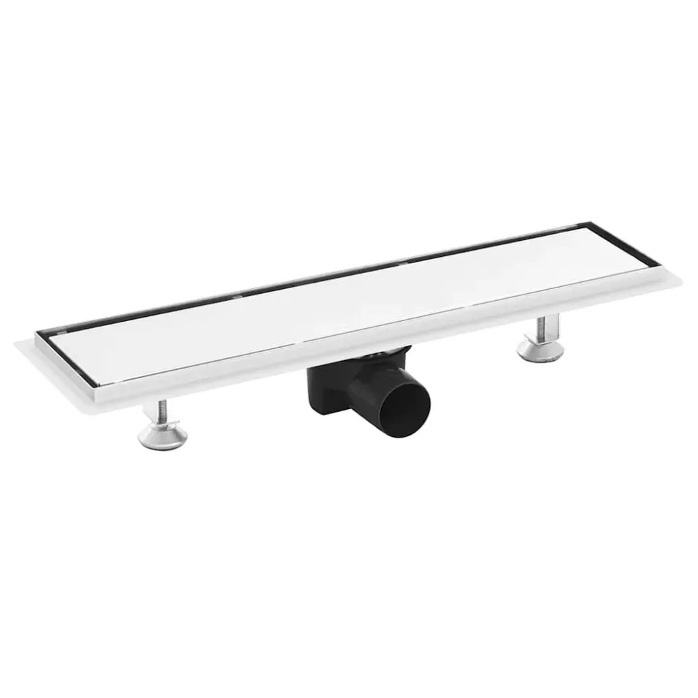 Doucheafvoer met 2--1 deksel 53x14 cm roestvrij staal