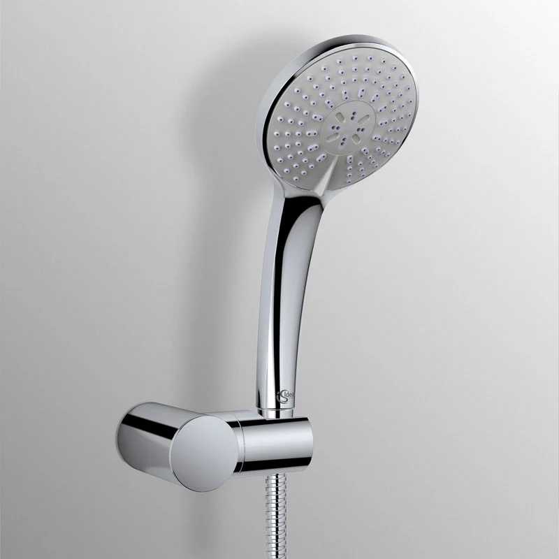 Duplex shower set metaalglans ABS round multifunction hand shower
