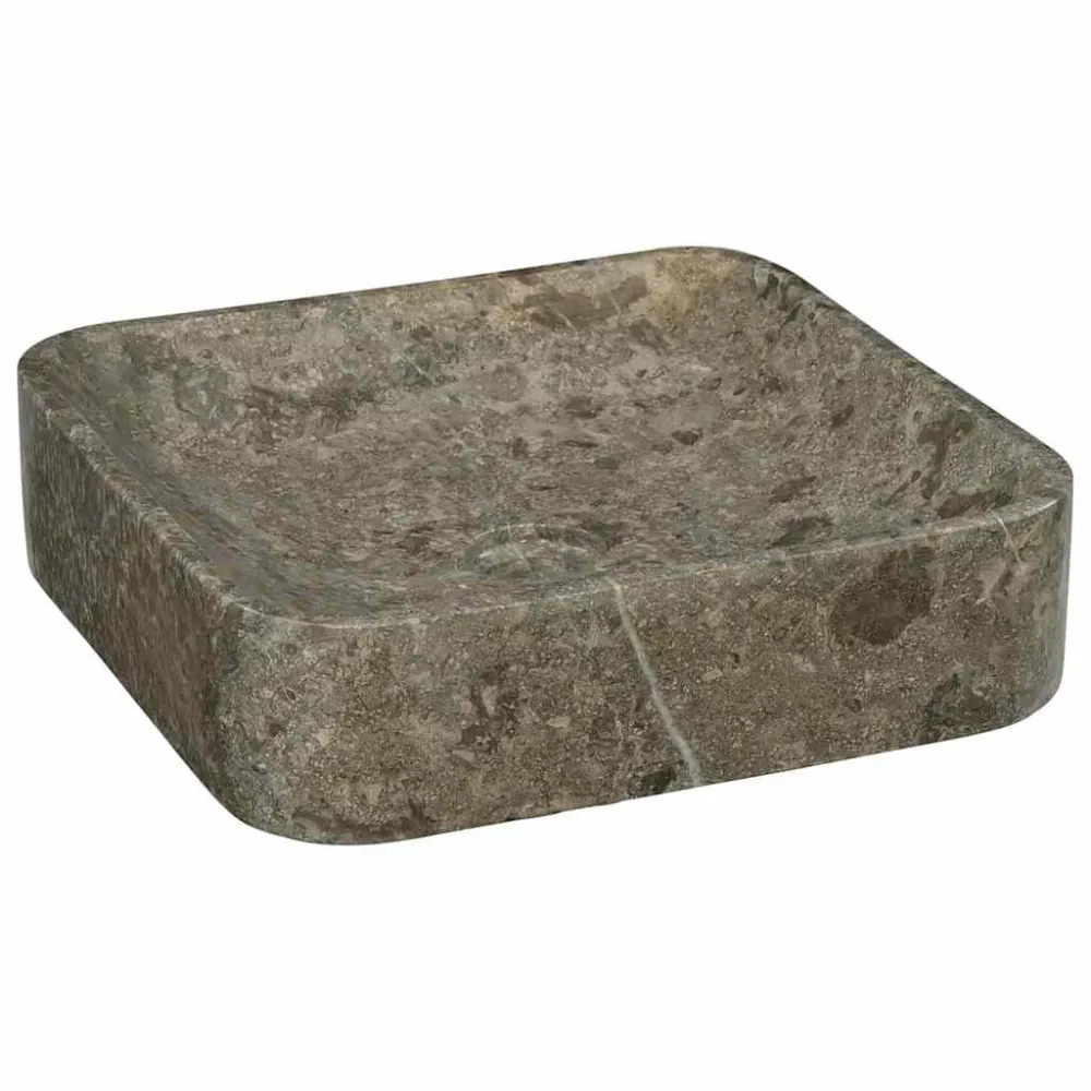 Gootsteen 40x40x10 cm marmer grijs