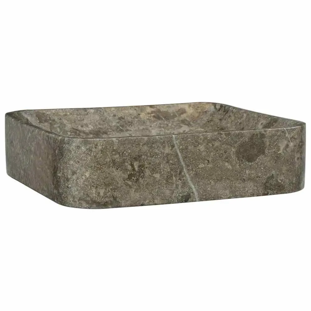 Gootsteen 40x40x10 cm marmer grijs