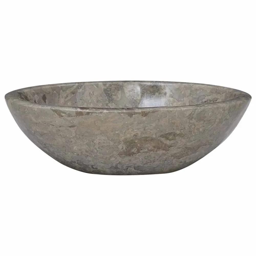Gootsteen 53x40x15 cm marmer grijs