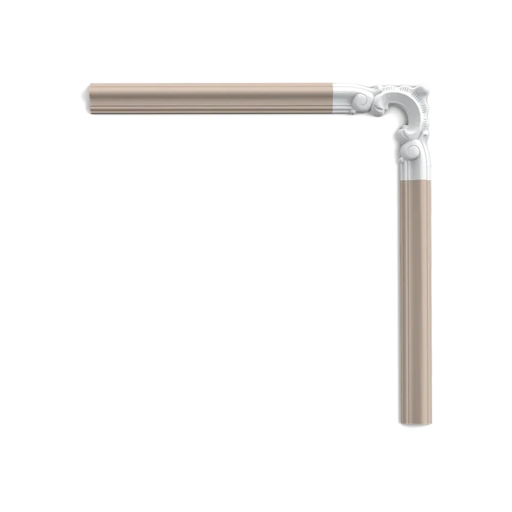 Hoekelement P8030D voor wandlijsten P8030 | 132 x 17 x 132 mm