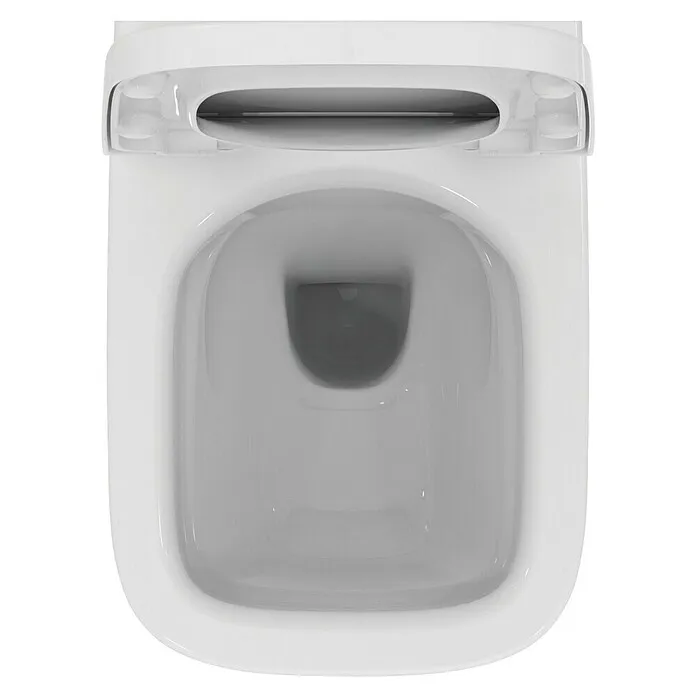 Ideal Standard i.life S Hangend toiletset - Zonder spoelrand, Voorzien van standaardglazuur, Spoelvorm: Diep, Uitlaat toil...