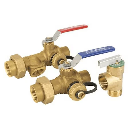 Jomar 810-514G Tankless Water Heater Isolation Valve Kit 3/4" Solder