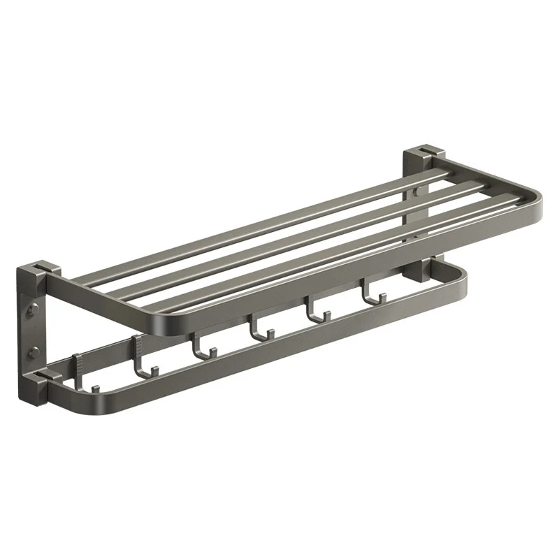 Modern Asgrijs Bathroom Accessory Set Aluminum Stainless Bath Shelf/Robe Hooks/Towel Bar