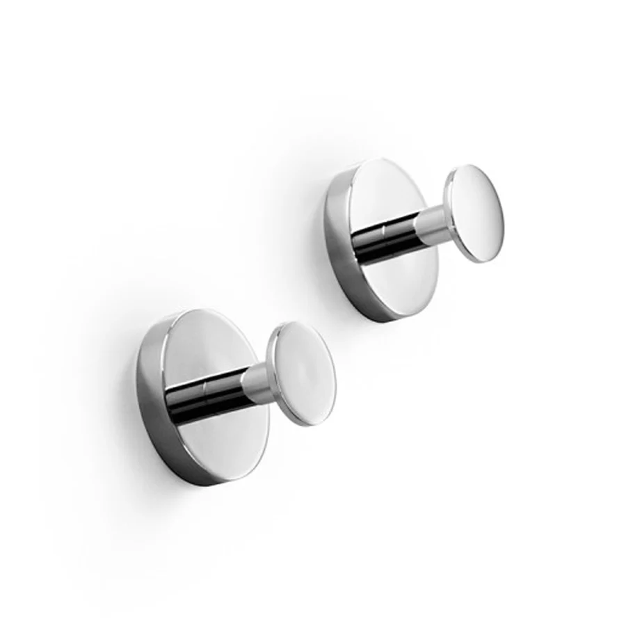 Pair bathroom hooks Lineabeta Duemila collection chrome-plated messing