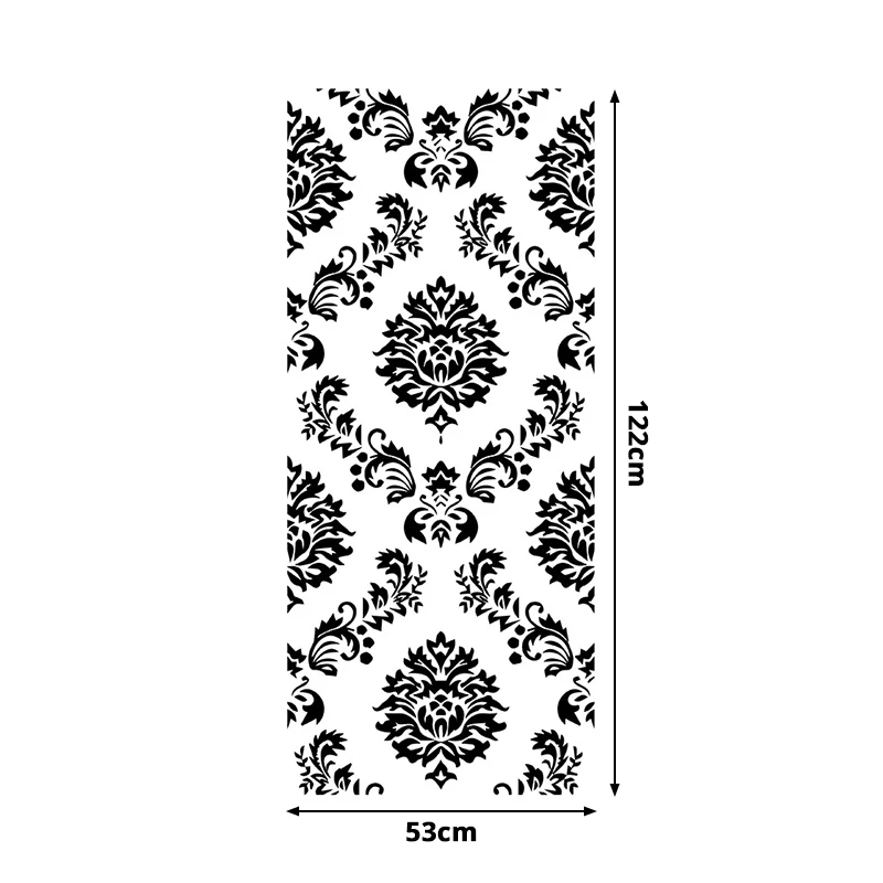 Retrostijl damastbehangpaneelset grijze bloemenprint wanddecoratie, schillen en plakken