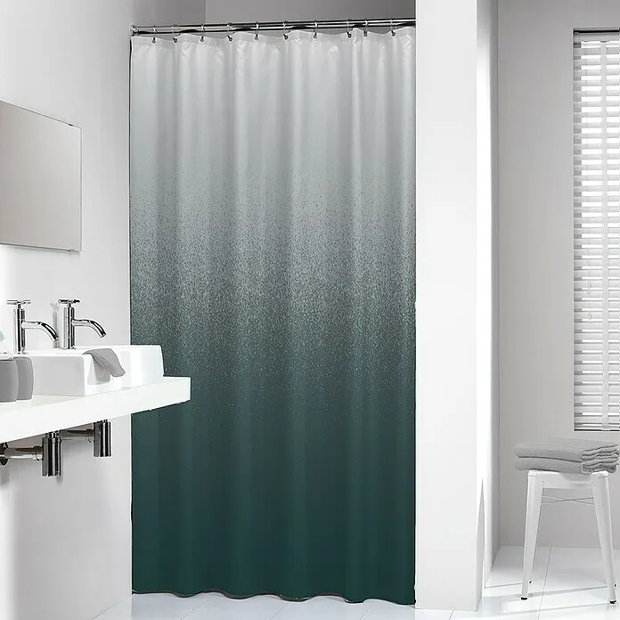 Sealskin Douchegordijn Blend - 180 x 200 cm, Groen/Wit