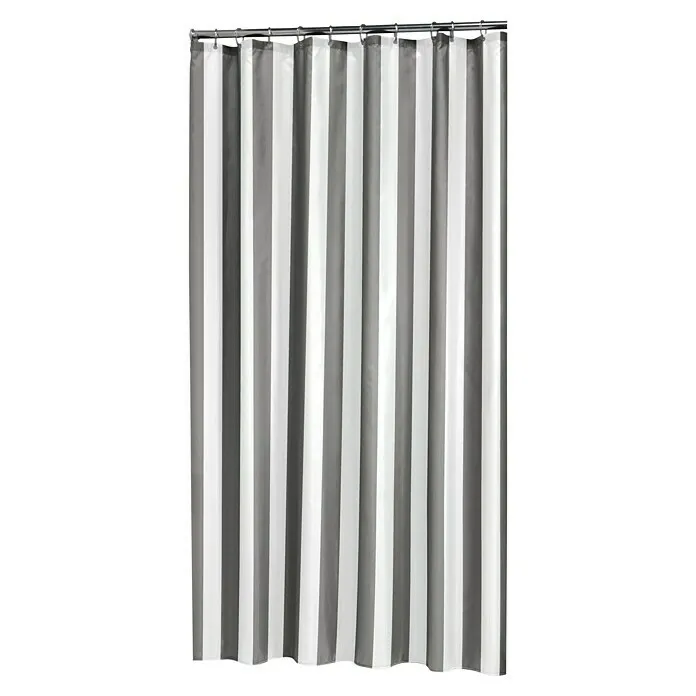 Sealskin Douchegordijn Linje - 180 x 200 cm, Grijs / Wit