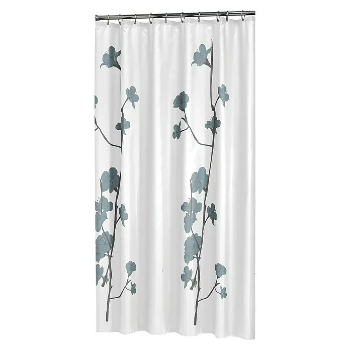 Sealskin Douchegordijn Orchid - 180 x 200 cm, Blauw/Wit