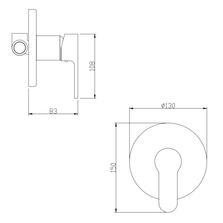 Set faucet mixers sink, bidet, and shower Paco series matte ebbenhout color