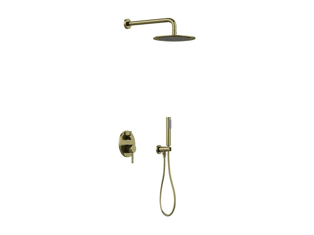 Set van inbouwdouche met mechanische mengkraan, goud, TAMISE