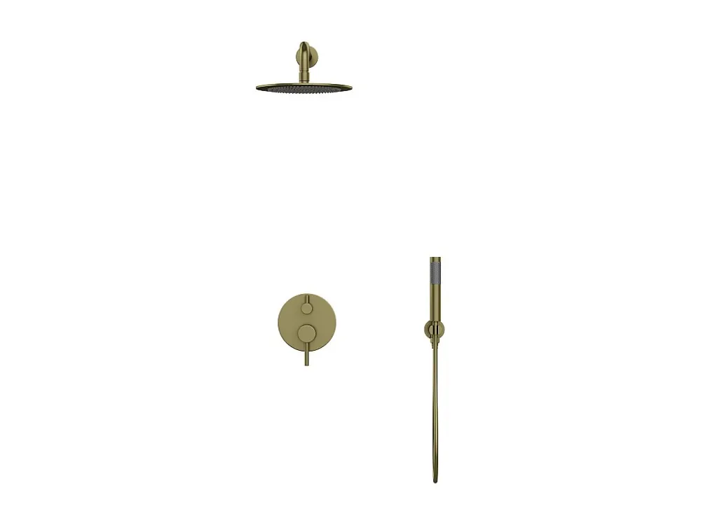 Set van inbouwdouche met mechanische mengkraan, goud, TAMISE