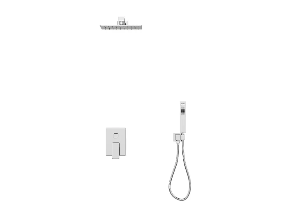 Set van inbouwdouche met mechanische mengkraan, grijs, TOCANTIS