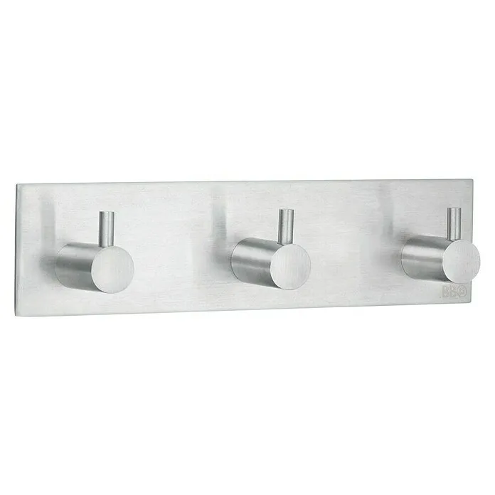 Smedbo Handdoekhaken B1107 - 30 x 45 mm, Aantal haken: 3 st., Geborsteld, Chroom